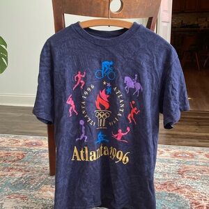 Vintage Atlanta 1996 Olympics T Shirt Blue